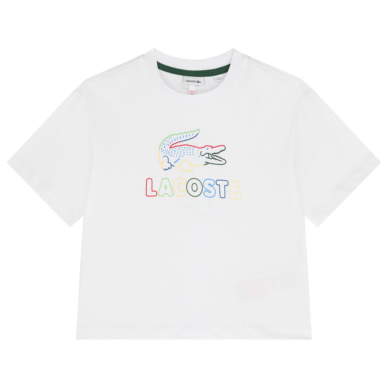Girls White Logo T-Shirt, 1, hi-res