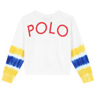 Girls White Logo Sweatshirt, 1, hi-res