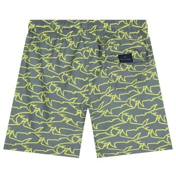 Boys Green Shark Swim Shorts