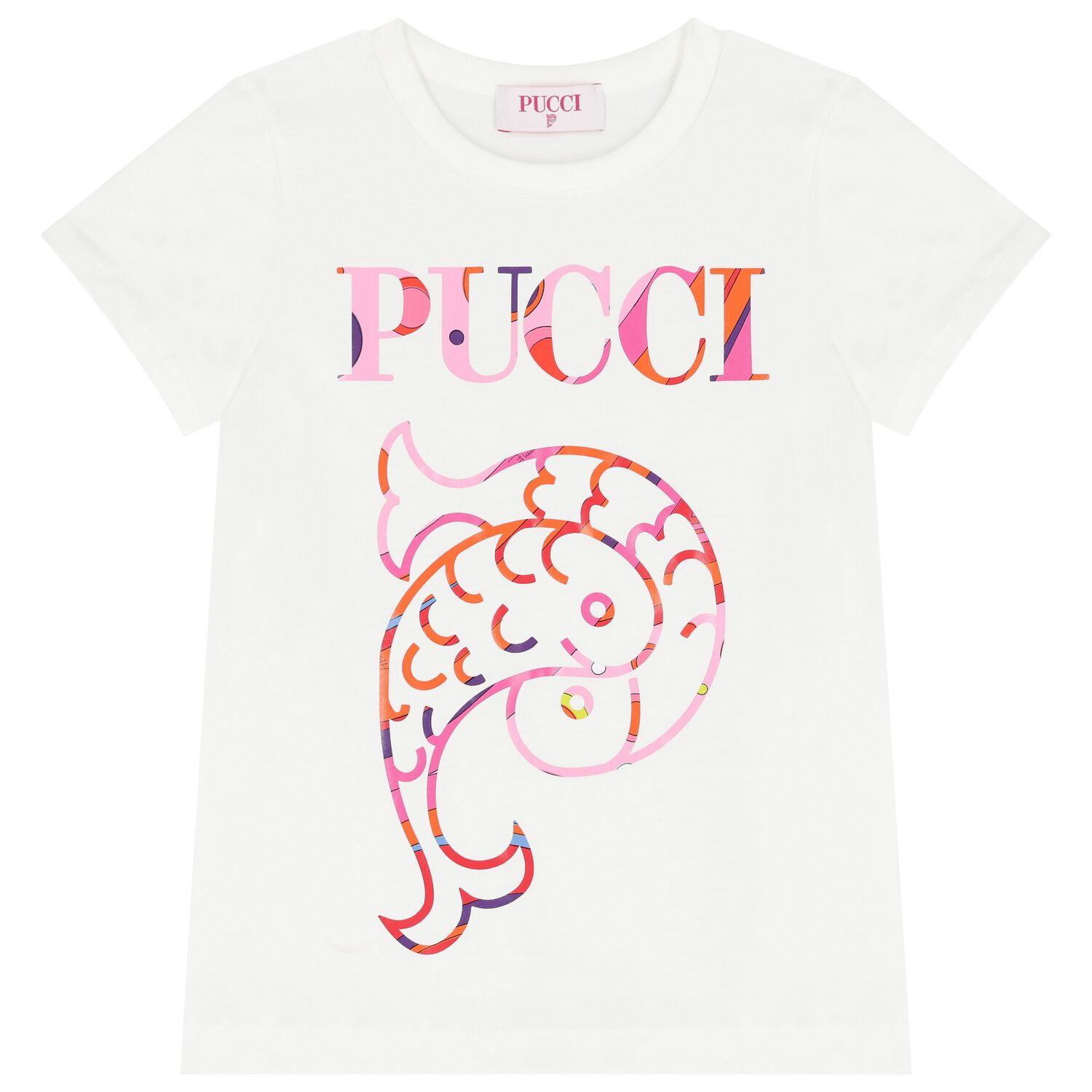 Girls White Logo Fontane T-Shirt, 3, hi-res