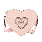 Girls Pink Logo Heart Handbag, 1, hi-res