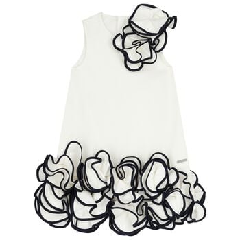 Girls White Floral Dress