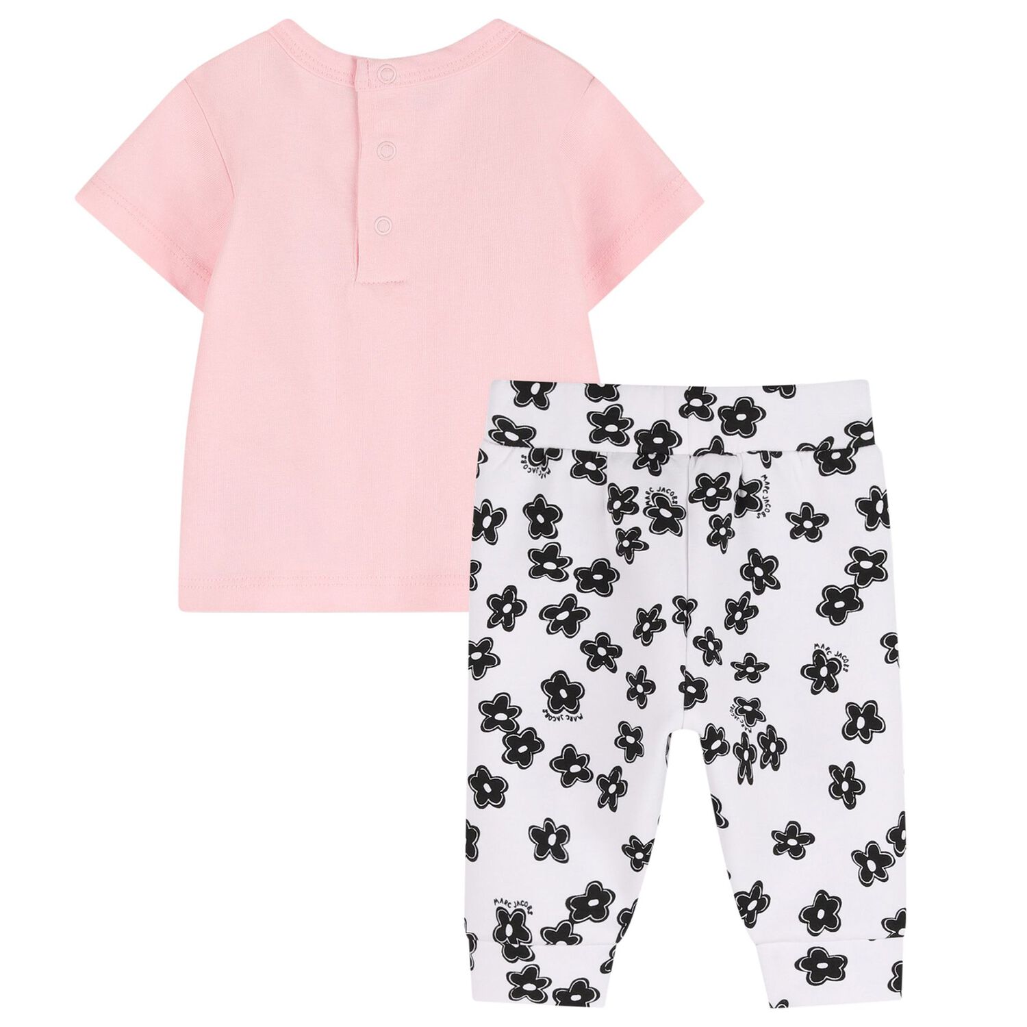Younger Girls Pink & White Flower Leggings Set, 1, hi-res