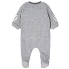 Baby Boys Grey Dog Babygrow, 1, hi-res