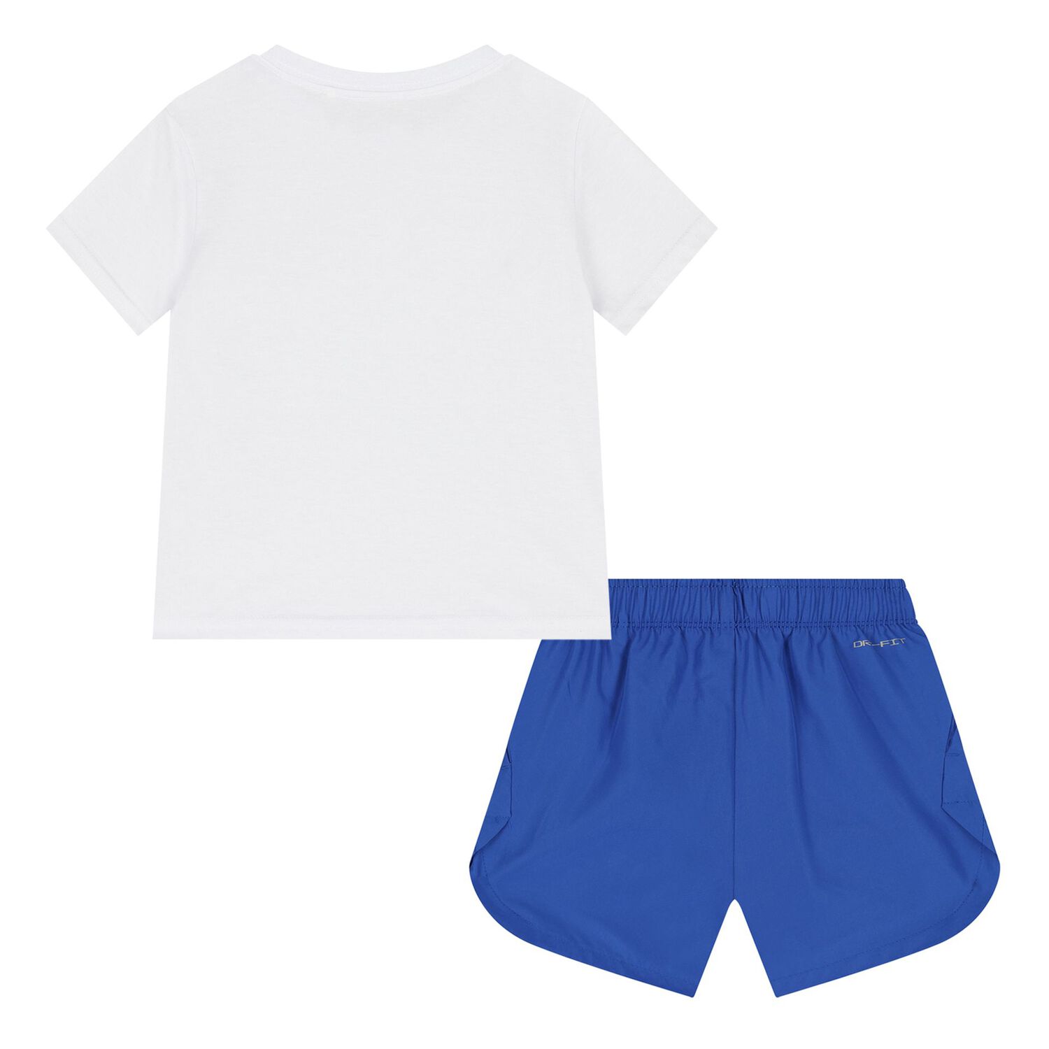 Baby Boys White & Blue Logo Shorts Set, 1, hi-res