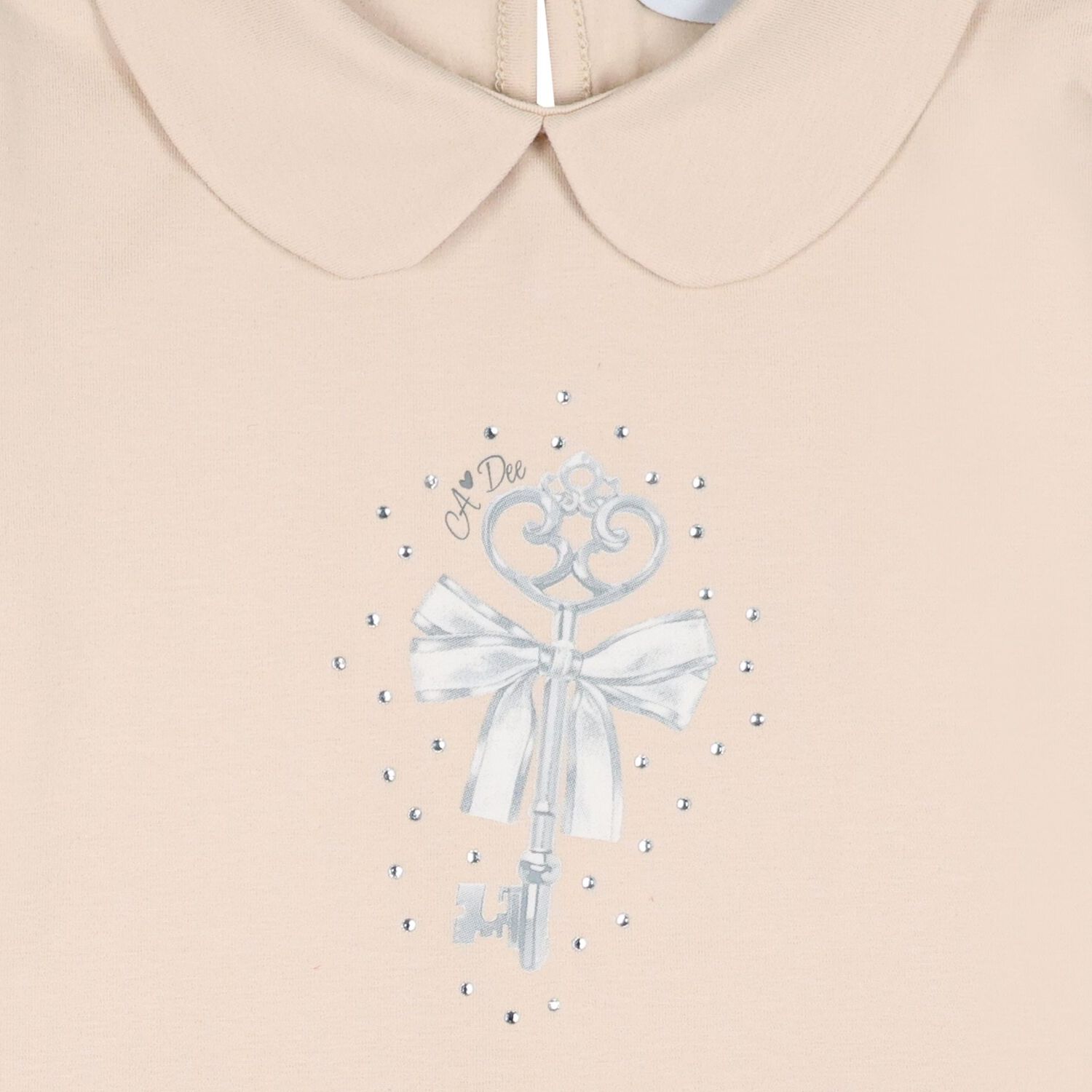 Girls Ivory & Beige Key Skirt Set, 2, hi-res