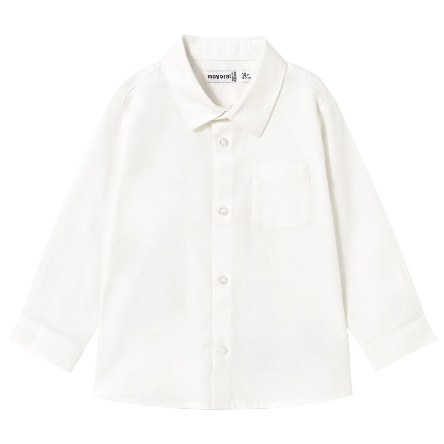 Baby Boys White Shirt, 1, hi-res image number null