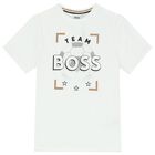 Boys White Logo T-Shirt, 1, hi-res