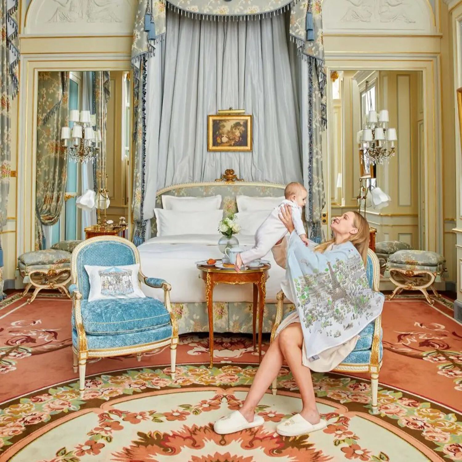 بطانية قماط بطبعة باريس للأطفال , 1, hi-res image number null