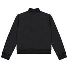 توب بنات هودي بسحاب بالشعار باللون الأسود, 1, hi-res