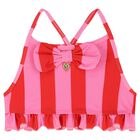 بيكيني مخطط باللونين الوردي والأحمر للبنات, 1, hi-res