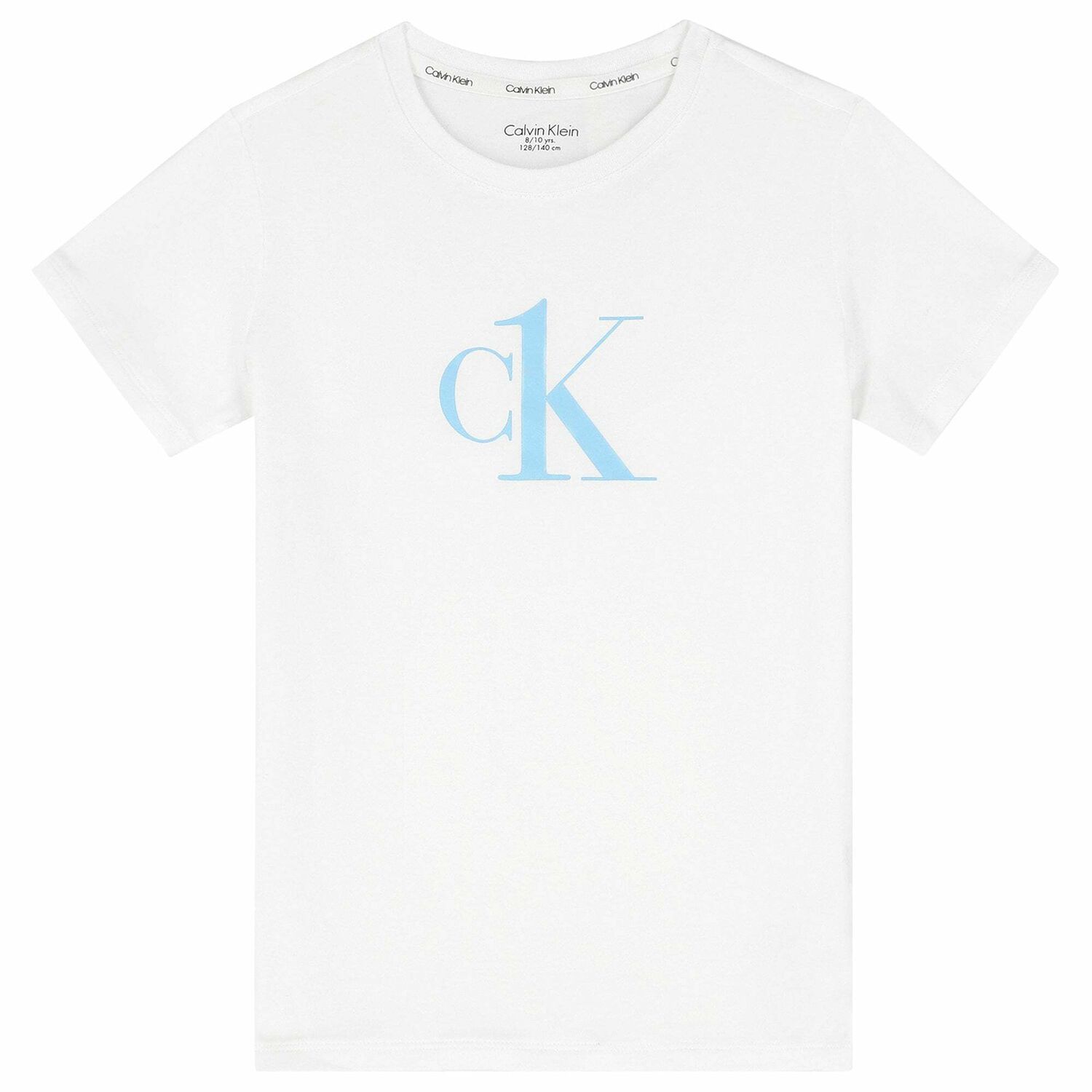 Girls White & Blue Logo Pyjamas, 1, hi-res image number null