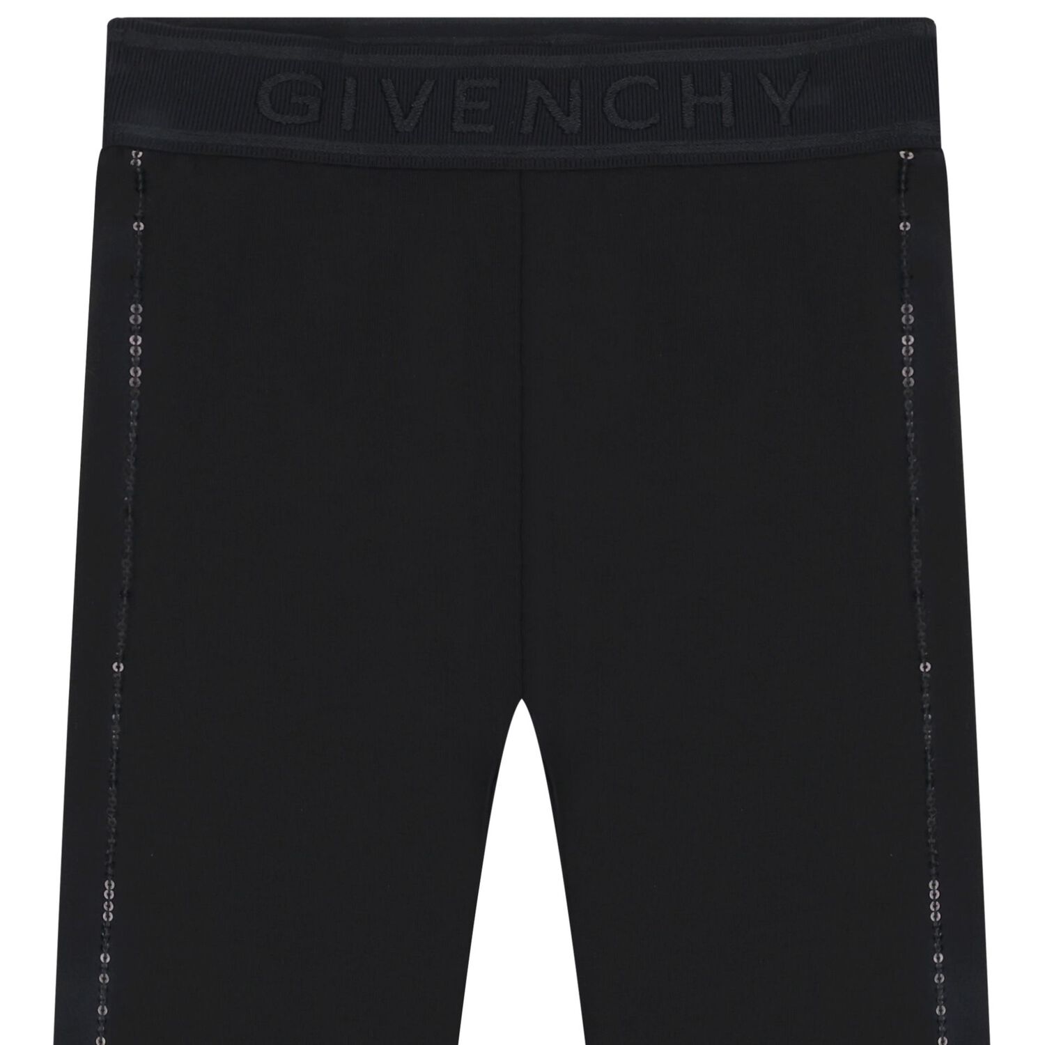 Girls Black Logo Leggings, 1, hi-res