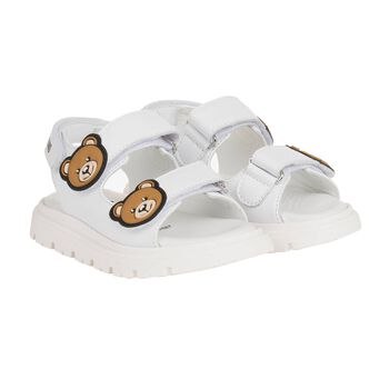 White Teddy Bear Sandals