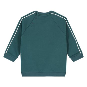 Younger Boys Green Logo Sweatshirt