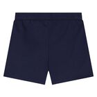 Younger Navy Blue Teddy Bear Logo Shorts, 2, hi-res