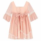 Girls Pink Tulle & Lace Dress, 1, hi-res
