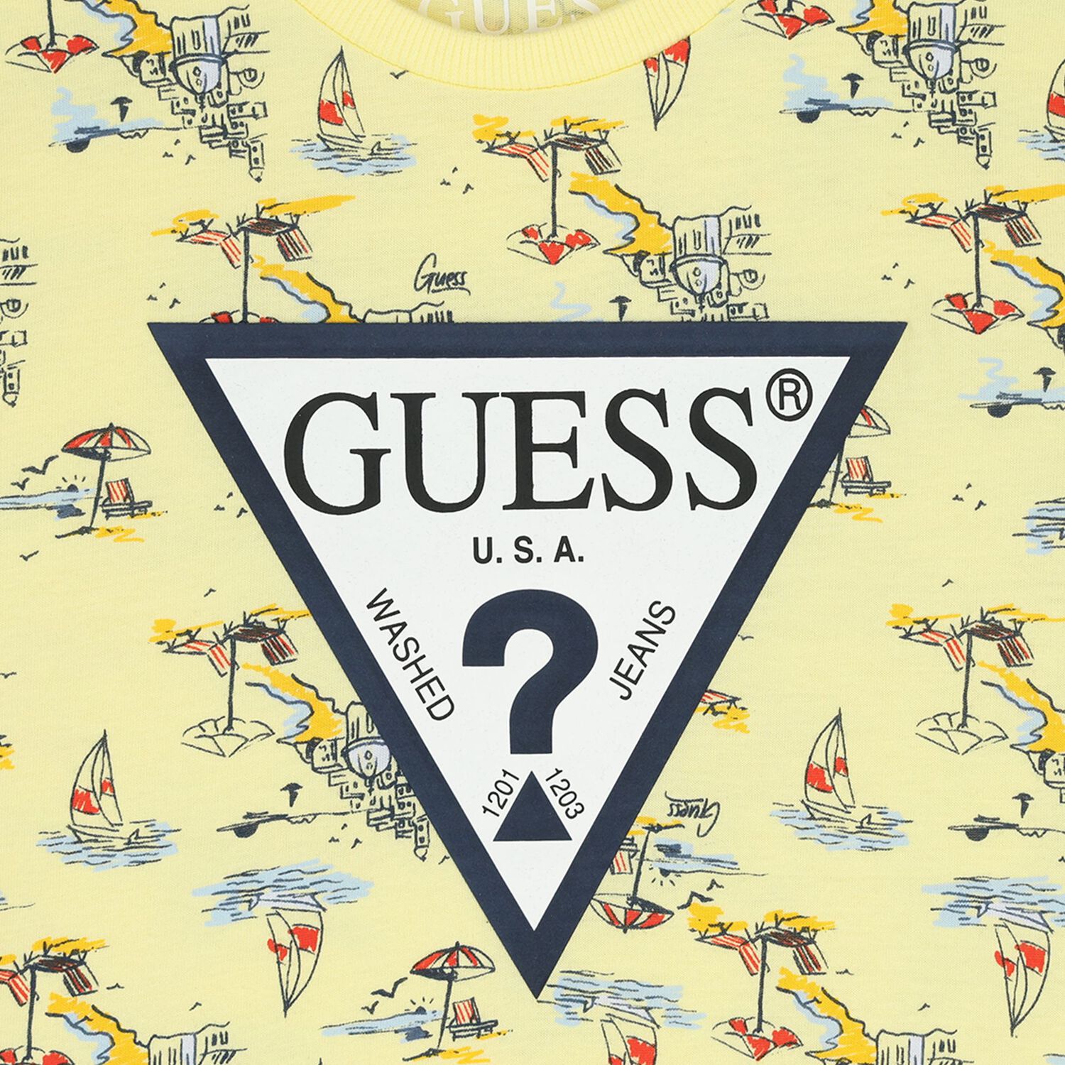 Boys Yellow & Navy Blue Logo Shorts Set, 1, hi-res