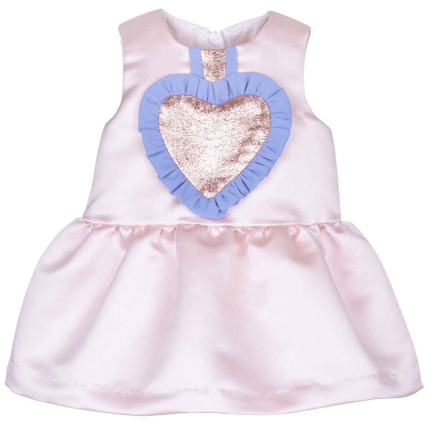 فستان ساتان باللون الزهري, 1, hi-res