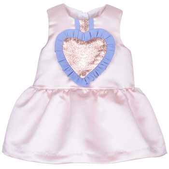 Baby Girls Pink Satin Dress