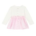 Baby Girls Ivory & Pink Medusa Logo Dress Set, 1, hi-res