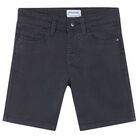 Boys Grey Cotton Shorts, 1, hi-res