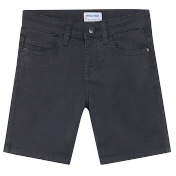 Boys Grey Cotton Shorts