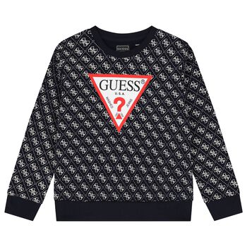 Boys Navy Blue Logo Sweatshirt