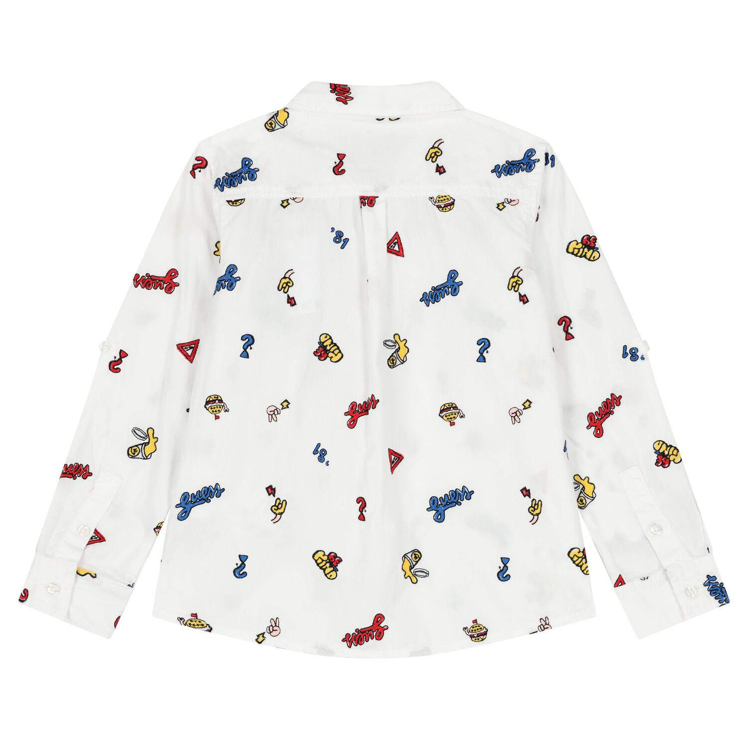 Boys White Logo Shirt, 1, hi-res image number null