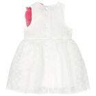 Girls White & Pink Flower Dress, 1, hi-res