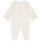 Baby Girls Ivory Logo Babygrow, 1, hi-res