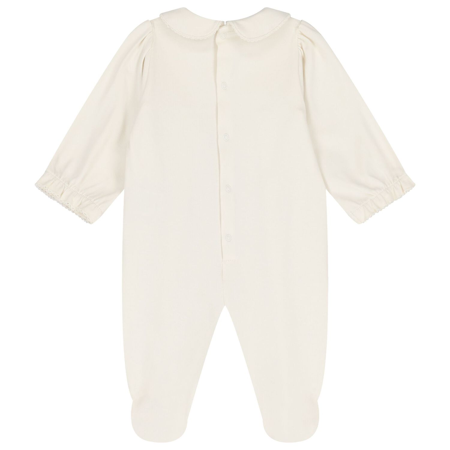 Baby Girls Ivory Logo Babygrow, 1, hi-res