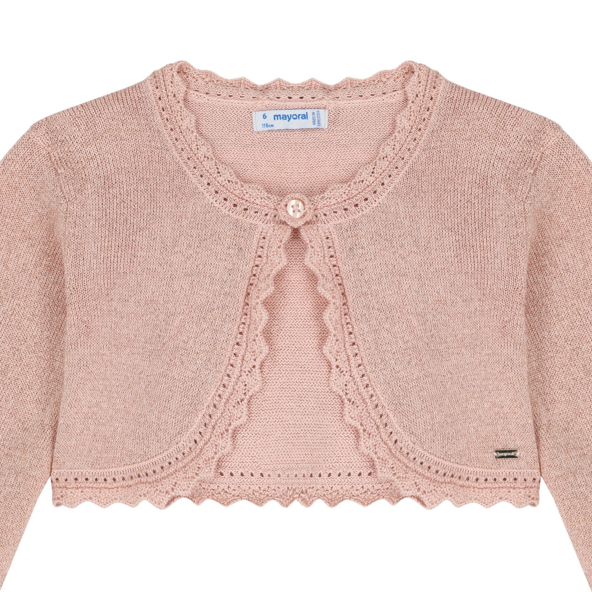 Mayoral Girls Pink Bolero Cardigan Junior Couture UAE