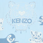 Baby Boys Blue Logo Long Sleeve Top, 1, hi-res