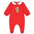 Red Christmas Teddy Bear Babygrow, 2, hi-res