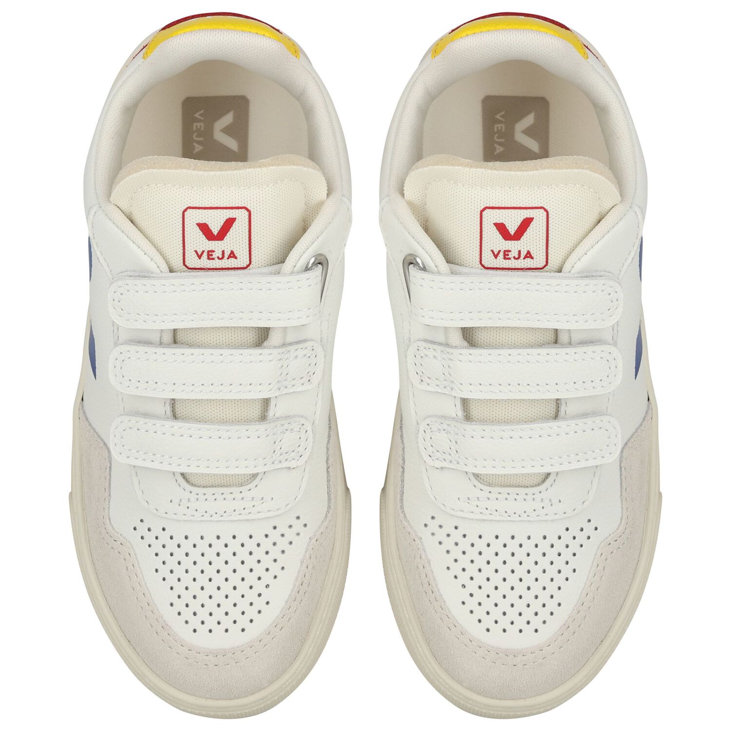 White Logo Leather Trainers , 1, hi-res