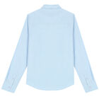 Boys Pale Blue Cotton Shirt, 1, hi-res