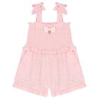 Girls Pink Sequin Playsuit, 1, hi-res