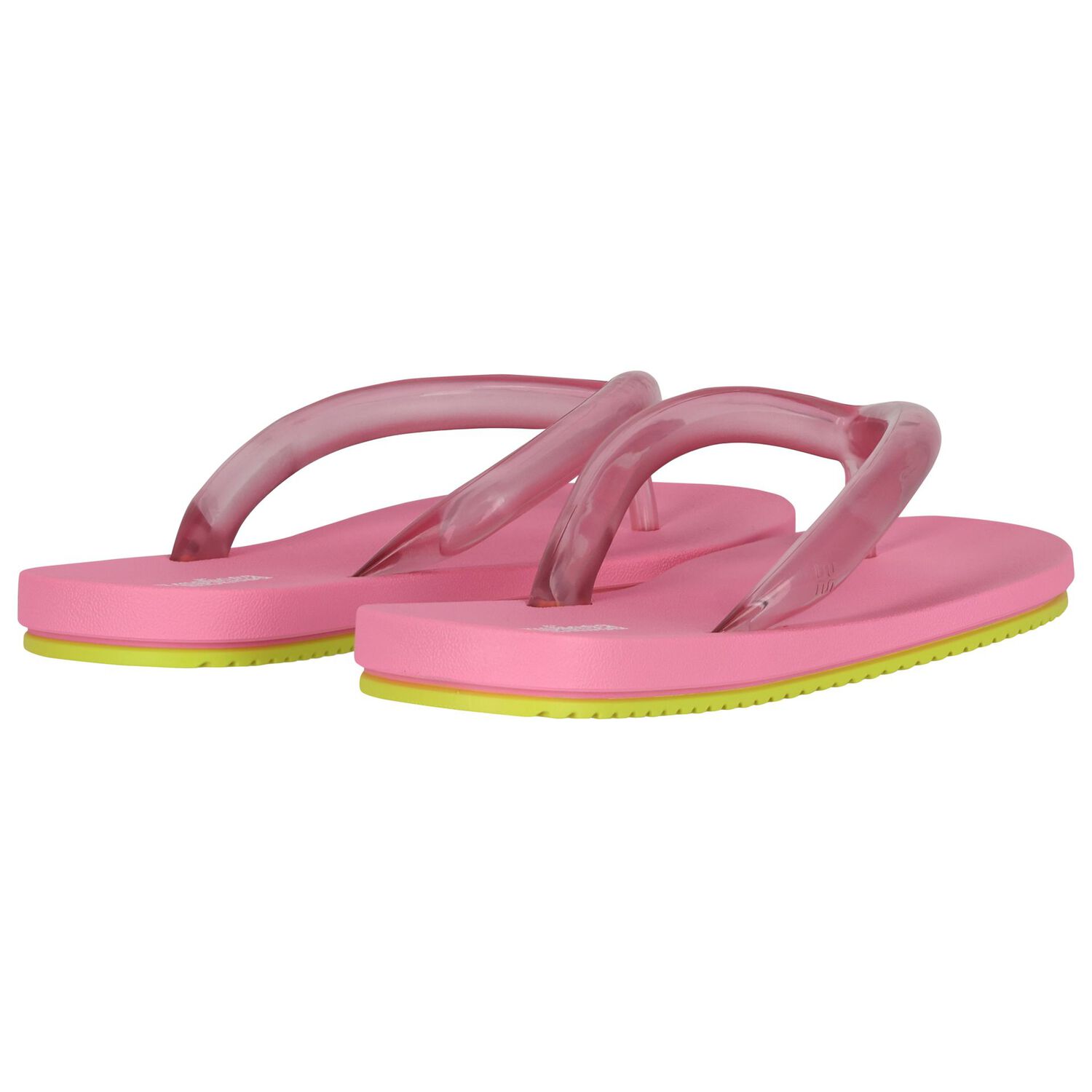 Girls Pink Logo Flip Flops, 1, hi-res