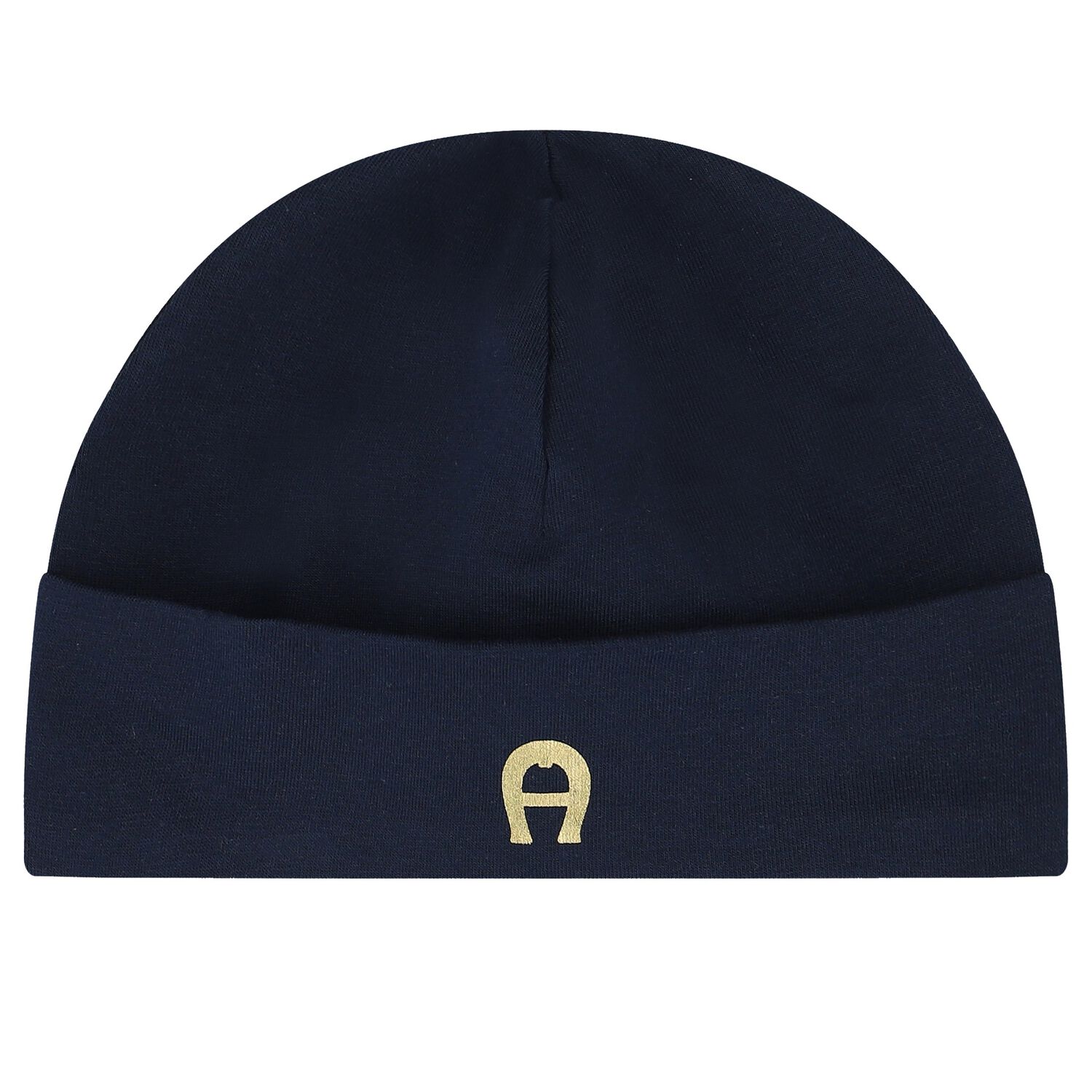 Baby Boys Navy Blue & Gold Hat, 3, hi-res