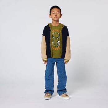 Boys Green Elephant Logo T-Shirt
