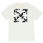 تيشيرت بالشعار باللون العاجي, 1, hi-res