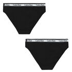 Girls Black Bikini Brief (2-Pack), 2, hi-res