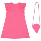 Girls Pink Dress Set, 2, hi-res