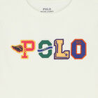 تيشيرت بالشعار باللون العاجي للبنات, 1, hi-res