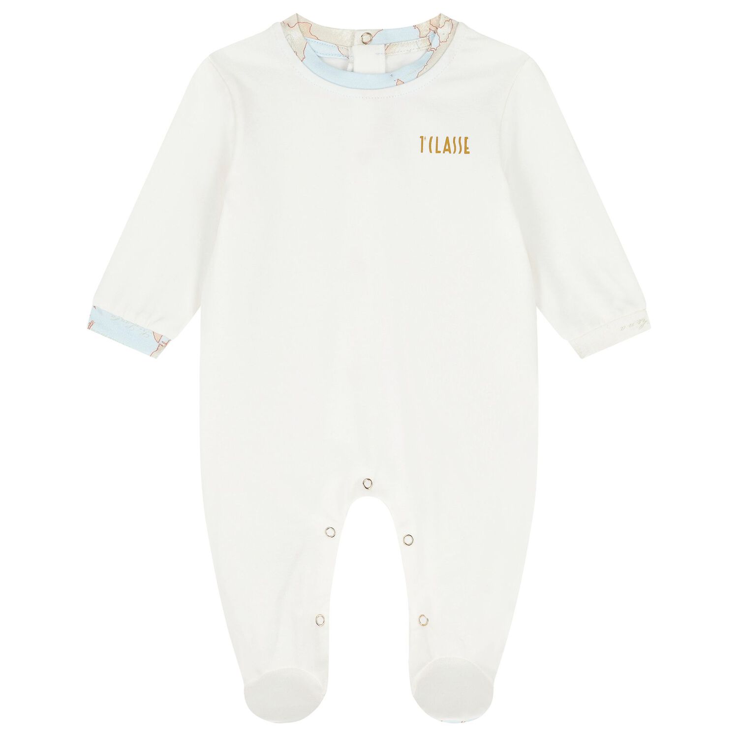 Baby Boys Blue & Ivory Geo Map Babygrow Gift Set, 1, hi-res