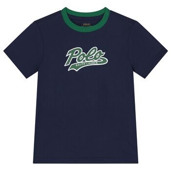 Ralph Lauren Boys Navy Blue Logo T-Shirt, 1 Boys Navy Blue Logo T-Shirt