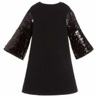 Girls Black Party Dress, 1, hi-res