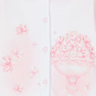 Baby Girls Pink & White Hot Air Balloon Babygrow, 2, hi-res