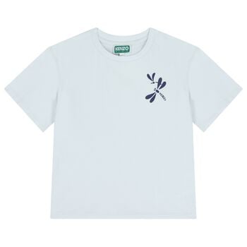 Girls Blue Dragon Fly Logo T-Shirt